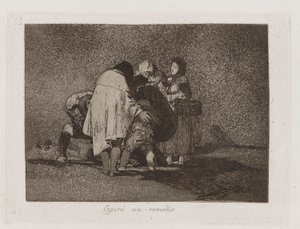 Es gab nichts zu tun und er starb, Platte 53 aus Los desastres de la guerra (Die Schrecken des Krieges)