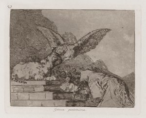Gatesca-Pantomime (Katzenpantomime), Platte 73 aus Los desastres de la guerra (Die Schrecken des Krieges) von Francisco de Goya