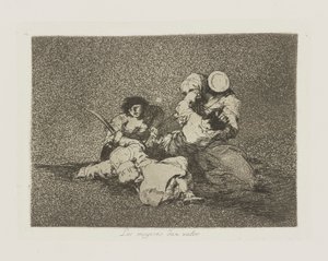 Die Frauen geben Mut, Platte 4 aus der Serie Los desastres de la guerra (Die Schrecken des Krieges)