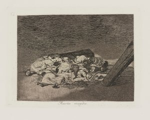 Muertos recogidos. (Ernte der Toten), pl. 63 aus der Serie Los desastres de la guerra (Die Schrecken des Krieges) von Francisco de Goya