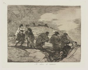 Sie kennen den Weg nicht, Tafel 70 aus der Serie Die Schrecken des Krieges von Francisco de Goya