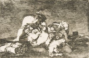 Tafel 10 aus Die Schrecken des Krieges: Auch diese nicht. Tampoc..., 1810 von Francisco de Goya