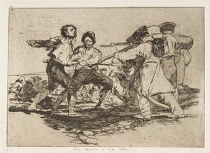 Tafel 2 aus Die Schrecken des Krieges Los Desastres de la Guerra: Rechts, 1810 veröffentlicht 1863 von Francisco de Goya