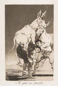 Platte 42 aus Los Caprichos: Du, der du nicht kannst, 1799 von Francisco de Goya