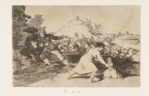 Platte 44 aus Die Schrecken des Krieges Los Desastres de la Guerra: Ich sah... (1810, veröffentlicht 1863) von Francisco de Goya
