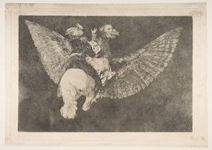 Tafel 5 aus den Disparates: Fliegende Torheit