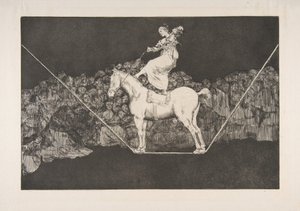 Tafel B aus den Disparates: Pünktlicher Wahnsinn, ca. 1816-23, veröffentlicht vor 1877 von Francisco de Goya