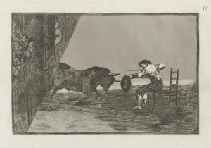 Temeridad de Martincho in der Arena von Saragossa, Platte 18 aus La tauromaquia von Francisco de Goya