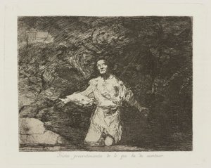 Traurige Vorahnungen dessen, was geschehen wird, pl. 1 aus der Serie Die Schrecken des Krieges