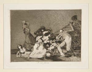 Und sie sind wie wilde Bestien, Platte 5 aus Los desastres de la guerra (Die Schrecken des Krieges) von Francisco de Goya