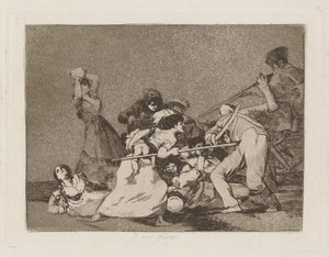 Y son fieras (Und sie sind wie wilde Bestien), pl. 5 aus der Serie Los desastres de la guerra (Die Schrecken des Krieges) von Francisco de Goya