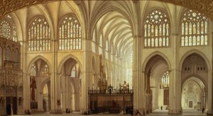 Das Innere der Kathedrale von Toledo, 1856 von Francisco Hernandez Y Tome