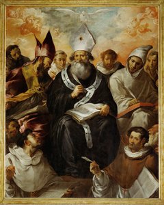 Der heilige Basilius diktiert seine Dogmen