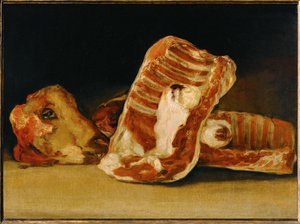 Stillleben mit Schafskopf von Francisco Jose de (circle of) Goya y Lucientes