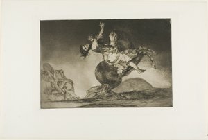 Eine Frau und ein Pferd, lass jemand anderen sie meistern, Platte zehn aus Los Proverbios