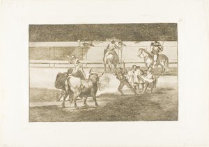 Banderillas mit Feuerwerkskörpern, Platte 31 aus Die Kunst des Stierkampfs