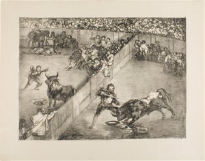 Stierkampf in einem geteilten Ring, aus Die Stiere von Bordeaux