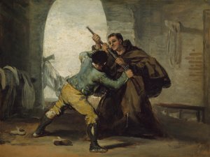 Bruder Pedro entreißt El Maragato die Waffe von Francisco Jose de Goya y Lucientes