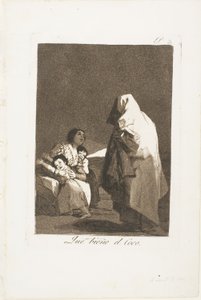 Hier kommt der Bogeyman, Platte drei aus Los Caprichos von Francisco Jose de Goya y Lucientes