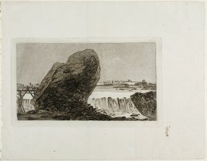 Landschaft mit Wasserfall