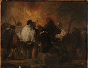 Nachtszene der Inquisition, um 1810 von Francisco Jose de Goya y Lucientes