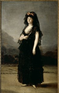 Porträt von Königin Maria Luisa mit Mantilla