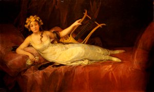 Porträt der 10. Marquesa de Santa Cruz als Muse Euterpe, 1805