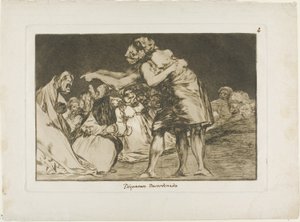 Die schlecht Verheiratete verpasst nie eine Gelegenheit, es zu sagen, Platte sieben aus Los Proverbios
