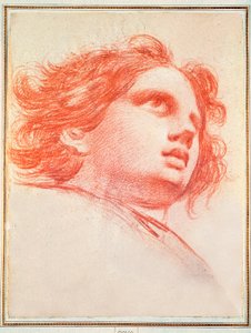 Engelskopf (Vorzeichnung für Anbetung im Namen Gottes) von Francisco Jose de Goya y Lucientes