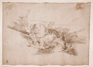 Die Schrecken des Krieges: Es passiert immer (Vorbereitende Zeichnung) von Francisco de Goya