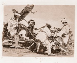 Die Schrecken des Krieges: Warum (Radierung nach einer Vorzeichnung)