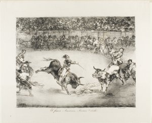 Der berühmte Amerikaner, Mariano Ceballos, aus Die Stiere von Bordeaux von Francisco Jose de Goya y Lucientes