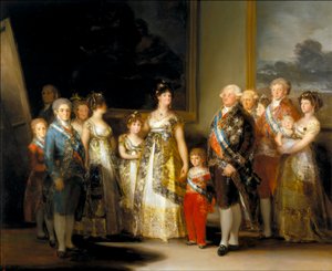 Der König und die Königin von Spanien, Karl IV. und Maria Luisa, mit ihrer Familie
