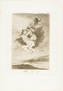Da geht es hin, Platte 66 aus Los Caprichos von Francisco Jose de Goya y Lucientes