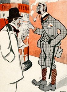 Ein Franzose sagt einem Engländer, wie er sich für die Oper kleiden soll, 1903 von Francisco Sancha y Lengo