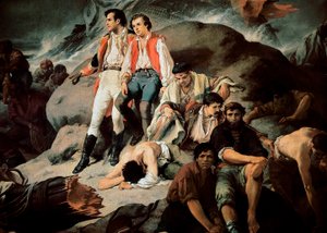Die Schlacht von Trafalgar 1805 (Detail) von Francisco Sans y Cabot