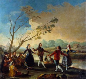 Ball am Ufer des Manzanares. Gemälde von Francisco de Goya (1746-1828) von Francisco de Goya