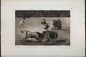 Stierkämpfe: Eine weitere Verrücktheit von ihm im selben Ring von Francisco de Goya
