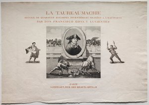 Stierkämpfe: Titelseite, 1876 von Francisco de Goya