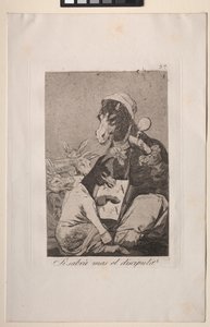 Caprichos: Könnte der Schüler nicht mehr wissen? von Francisco de Goya