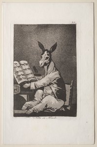 Caprichos: Und so war sein Großvater. von Francisco de Goya