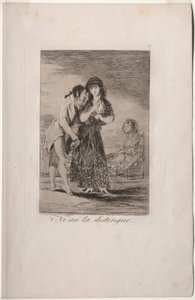 Caprichos: Und so kann er sie trotzdem nicht ausmachen von Francisco de Goya