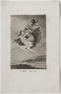 Caprichos: Da geht es. von Francisco de Goya