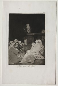 Caprichos: Was für ein goldener Schnabel! von Francisco de Goya