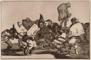 Karnevalsnarrheit (Disparate de carnaval), aus der Serie Los Disparates von Francisco de Goya