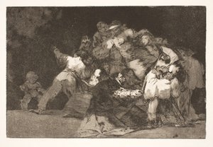 Torheit im Allgemeinen (Die Krallen der Katze und die Kleider des Hingebungsvollen / genauso wie das Laster oft in die Gewohnheiten der Tugend gekleidet wird) von Francisco de Goya