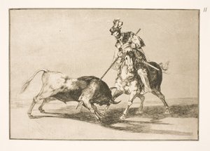 El Cid Campeador spießt einen anderen Stier auf von Francisco de Goya