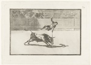 Juanito Apiñani in der Arena von Madrid von Francisco de Goya