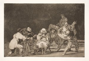 Loyalität (Er, der dich nicht mag, wird dich durch Spott verleumden) von Francisco de Goya