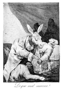An welcher Krankheit er starb, 1799 von Francisco de Goya
